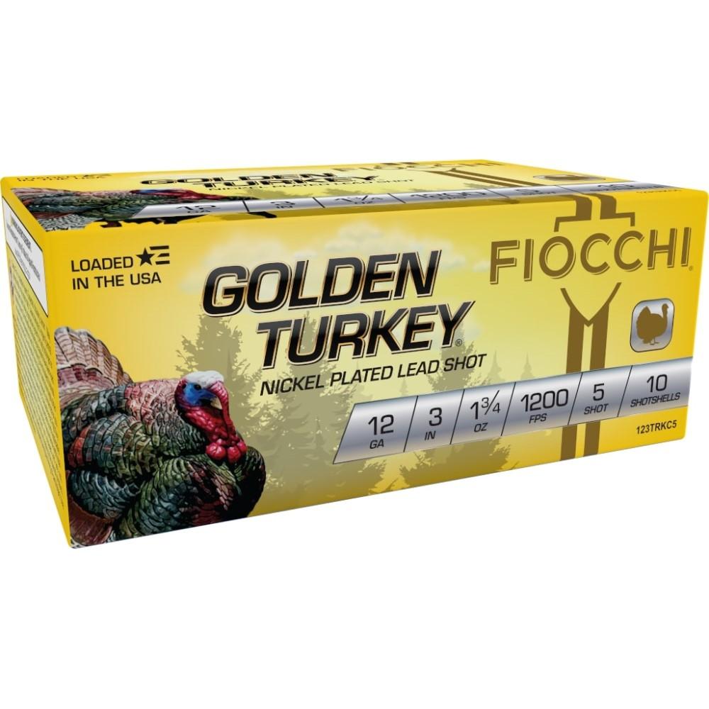 GOLDEN TURKEY 12 Gauge 3 1 3/4oz Nickel Plated #5 SHOT 1200 FPS 10RD