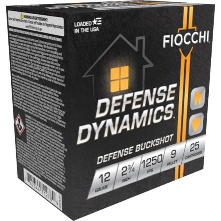 Fiocchi 12ga 2 3/4 #1 Buckshot 9-pellet 25/RD