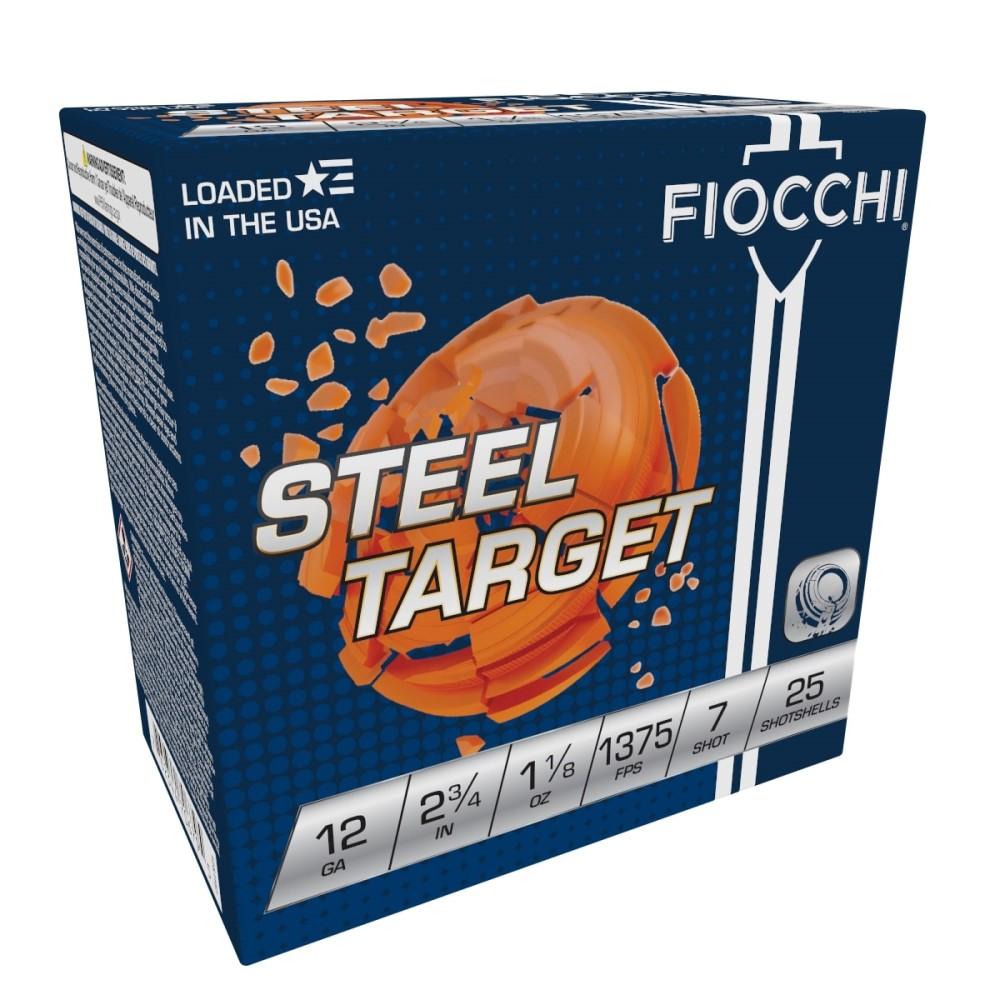 FIOCCHI 12GA 2 3/4 1 1/8oz #7 STEEL TARGET 25RD