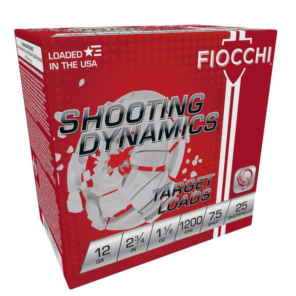 FIOCCHI 12ga HEAVY SHOOTING DYNAMICS 2 3/4 1 1/8OZ #7.5 SHOT 1200FPS 25RD