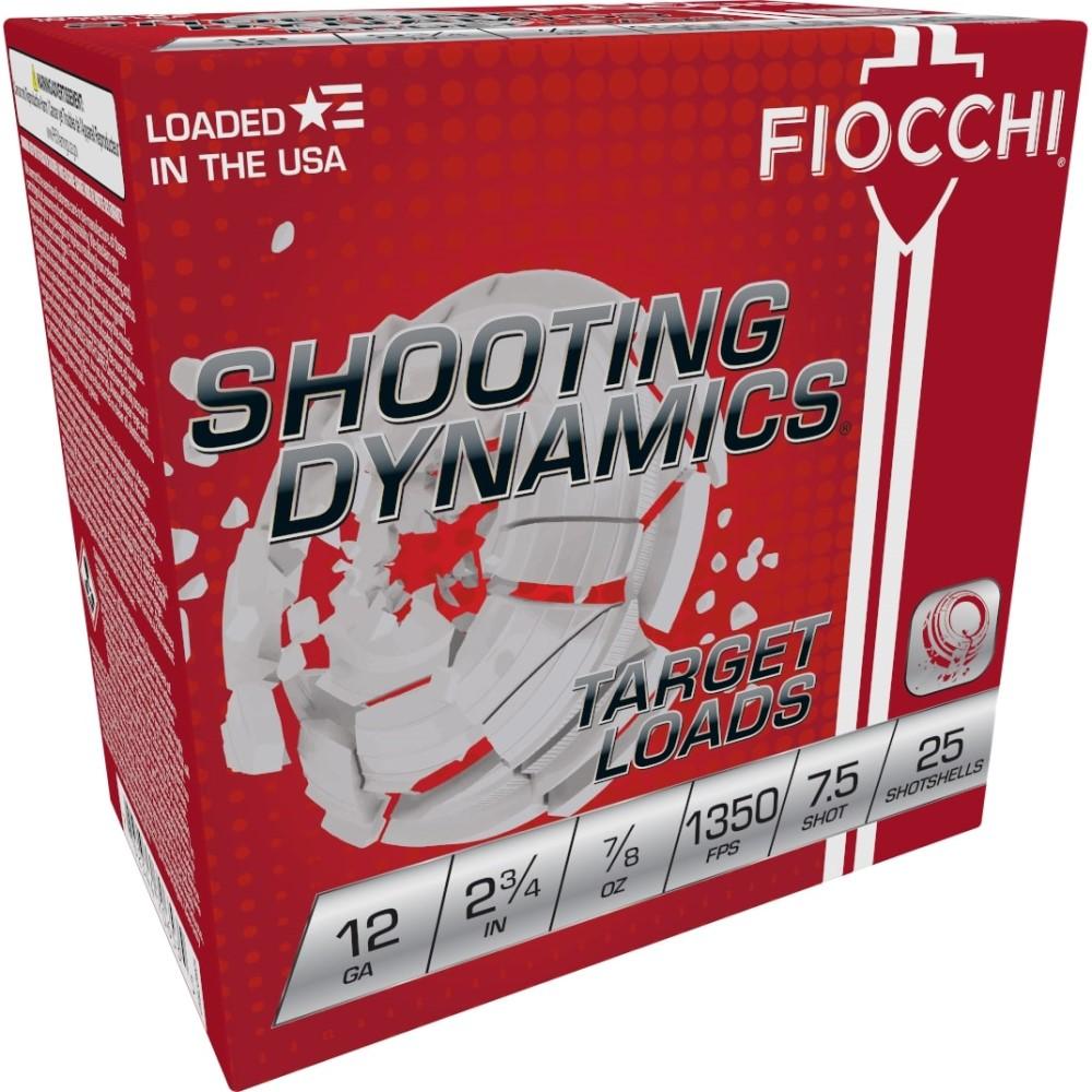 FIOCCHI SHOOTING DYNAMICS 12ga 2-3/4 7/8oz #7.5 1,350 fps 25RD
