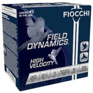 FIOCCHI 20GA HV 2-3/4 1OZ #9 1220 FPS