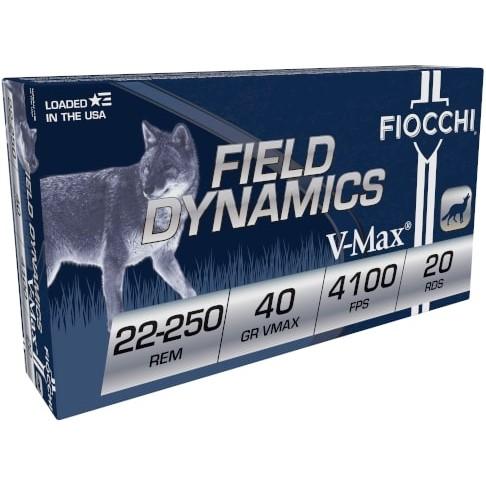 Field Dynamics 22-250 Rem. 55 GR V MAX 3650 FPS 20 Round Box