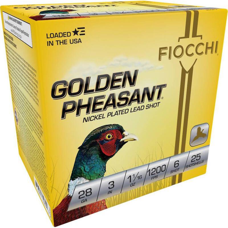 GOLDEN PHEASANT NICKEL PLATED 1200FPS 3 Lgth 28GA 25 PER BOX