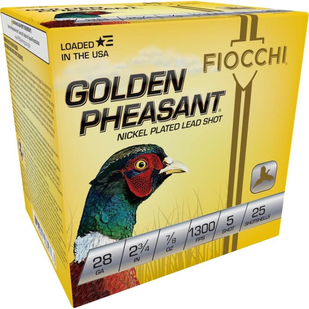 GOLDEN PHEASANT - NICKEL PLATED 28 GA 2 3/4 7/8 #5 25 ROUNDS