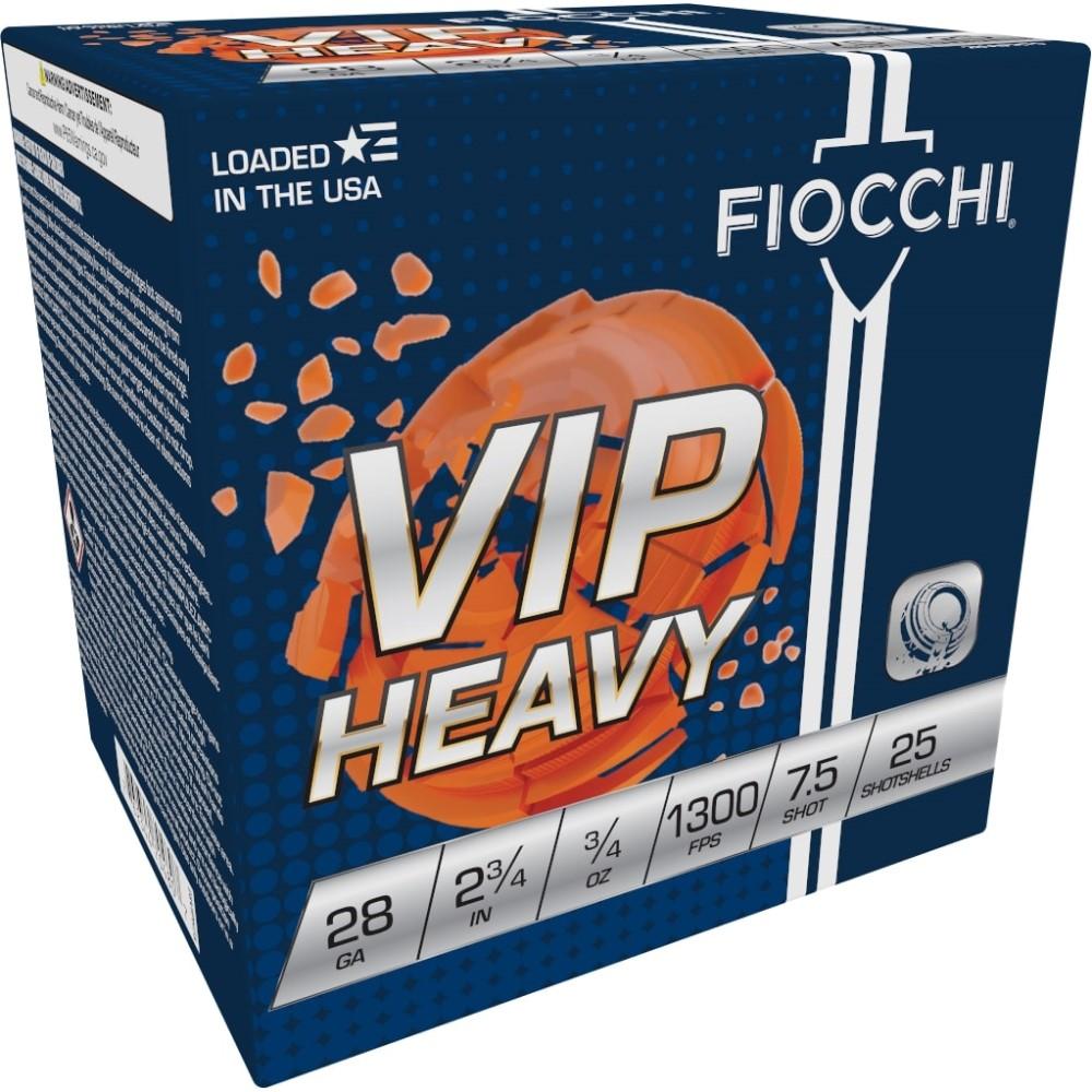 FIOCCHI VIP HEAVY 28ga. 2-3/4 3/4OZ #7.5 1300 fps 25RD