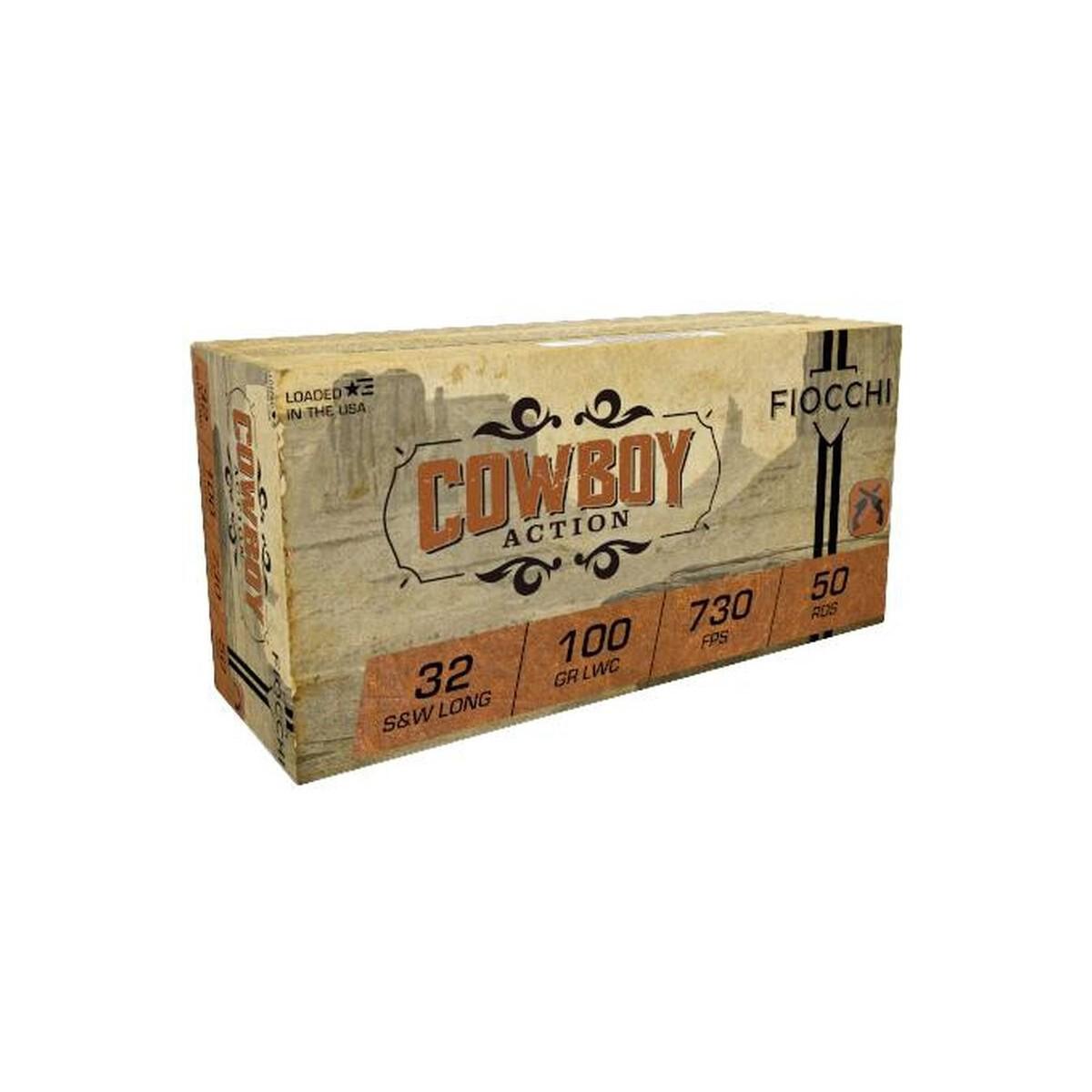 FIOCCHI 32 S&W LONG COWBOY ACTION 100 GR LWC 730 FPS 50/RD