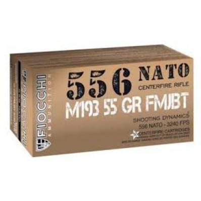 FIOCCHI 5.56mm NATO 55gr FMJBT 1,000 RD Case 3,240 fps