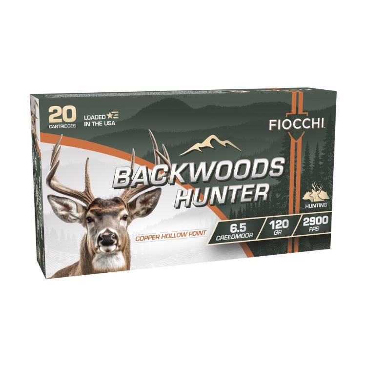 Fiocchi Backwoods Hunter 6.5 Creedmoor 120Gr CHP 2900 fps 20 Rds