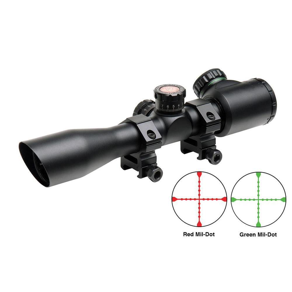 SCP TAC 4X32 IR RINGS BLK