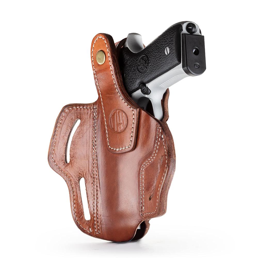BHX Thumb Break Belt Holster Classic Brown RH size 4