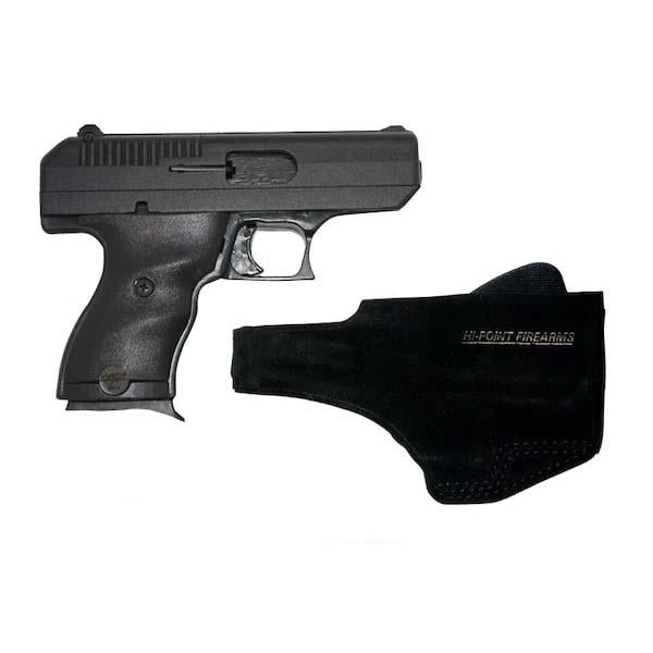 HI-POINT C-9 GUN W/GALCO LTHR HOLSTER BLK POLYMER SEMI AUTO 8-SHOT 3.5 IN