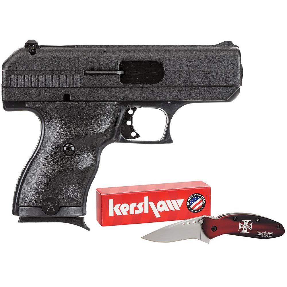 HI-POINT C-9 GUN W/HARD CASE/KERSHAW KNIFE BLK POLY SEMI AUTO 8-SHOT 3.5