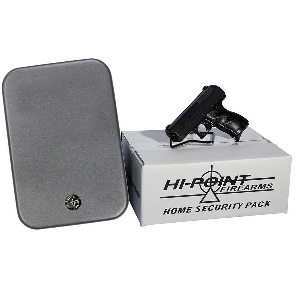 HI-POINT 9MM COMPACT BLACK/POLYMER 8RND W/LOCK BOX HOME SEC PACK