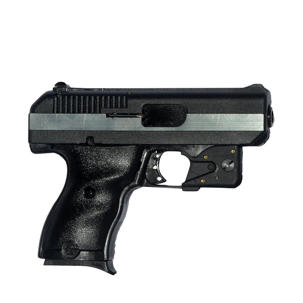 380 gun w/trigger-guard-mount laser 8 shot 3.5IN BBL BLK/SLV
