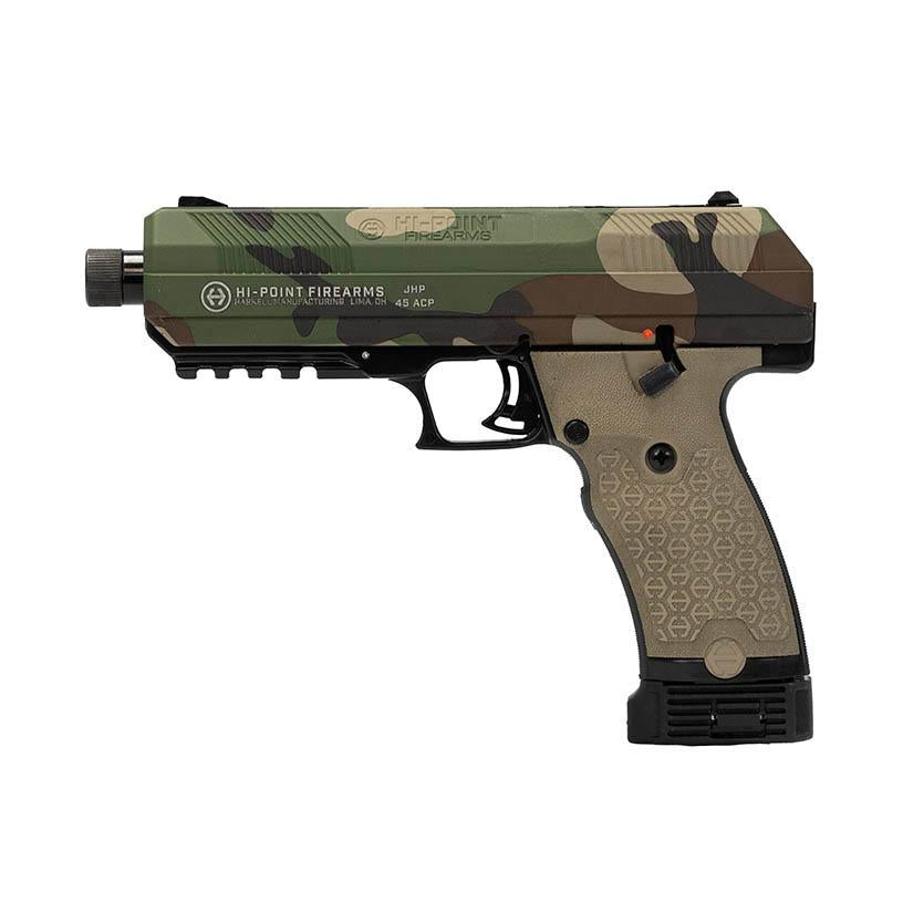 JH/P 45ACP pistol, Gen 2, M81 US woodland camo slide, threaded barrel 9 RND