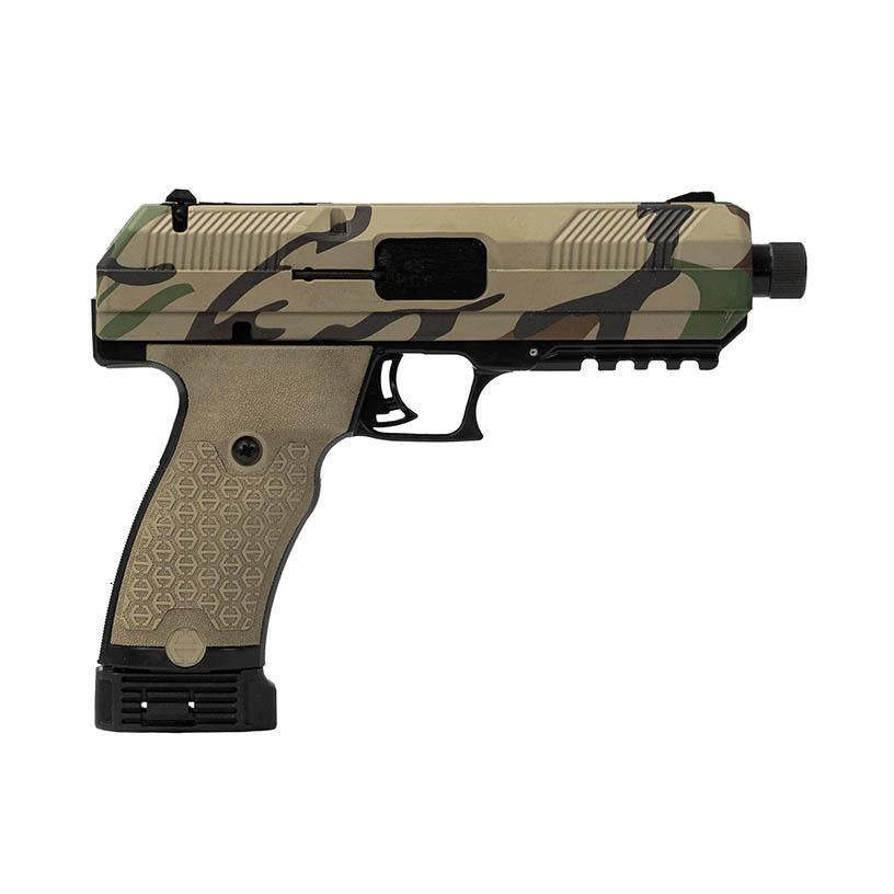 JH/P 45ACP pistol, Gen 2, M81 US woodland camo slide, threaded barrel 9 RND