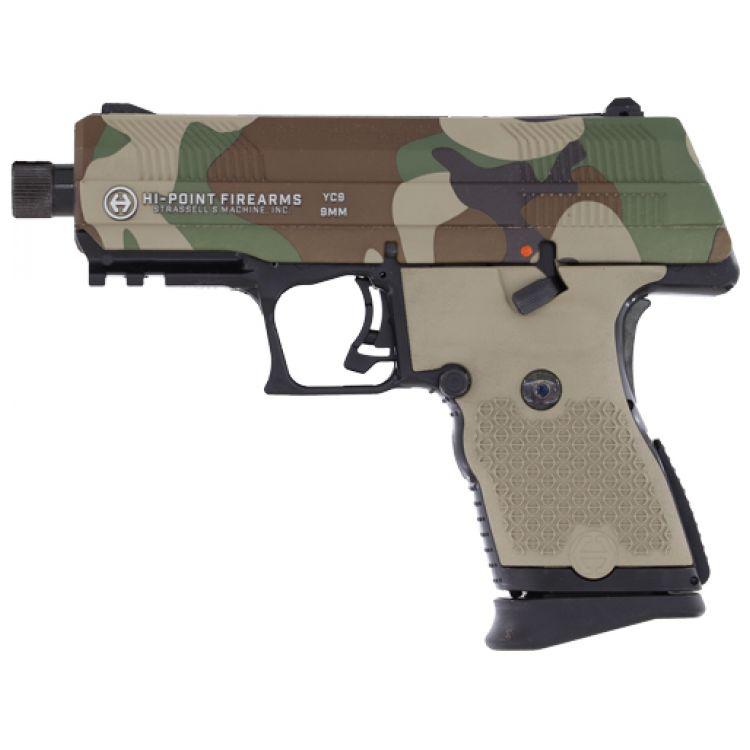 MKS YC9 9mm pistol YC slide threaded barrel, M81 US woodland camo slide 10r