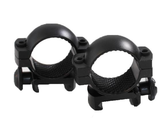 Aluminum Scope Rings fits Weaver Style Bases 1In Med Top Bottom Matte Black