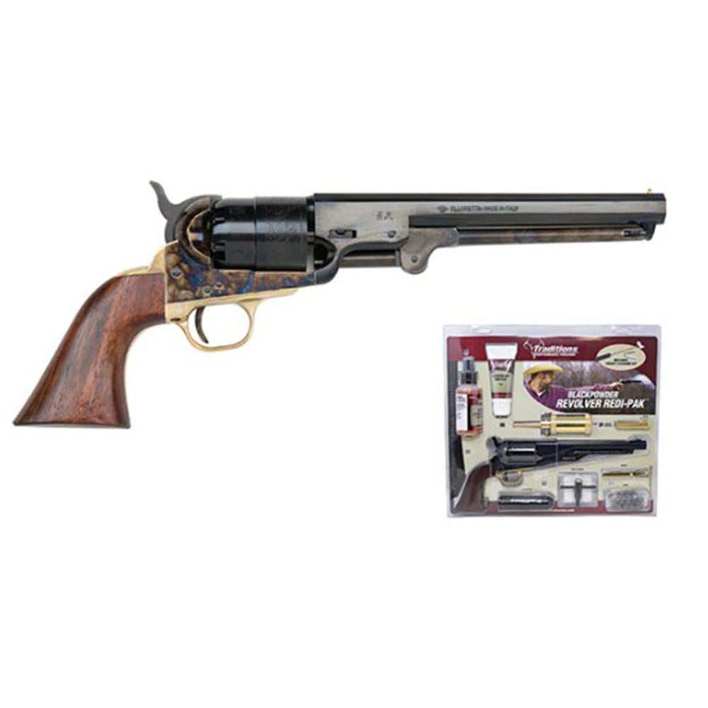 Traditions 1851 Navy Redi-Pak / Walnut / Steel 7.5'' Blued Barrel