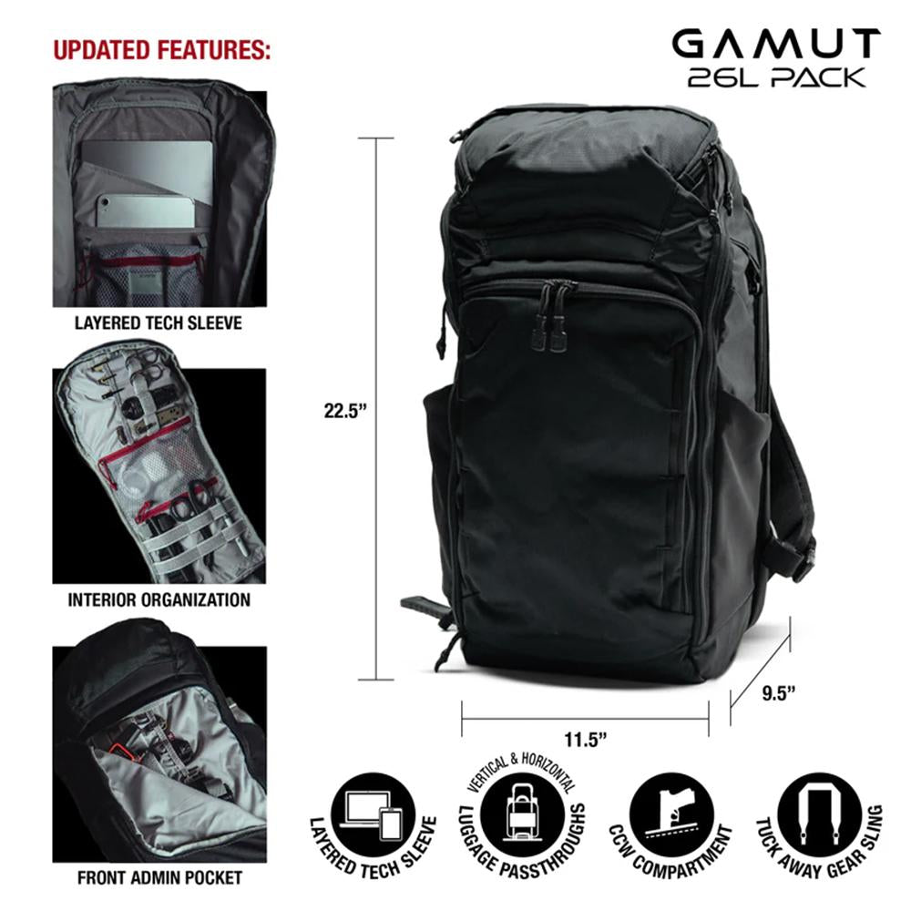VERTX GAMUT 26L PACK BLACK