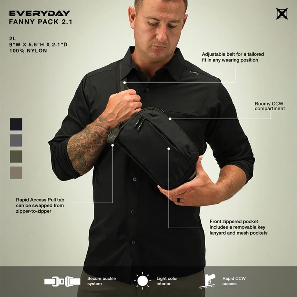 VERTX EVERYDAY FANNY PACK 2.1 BLK