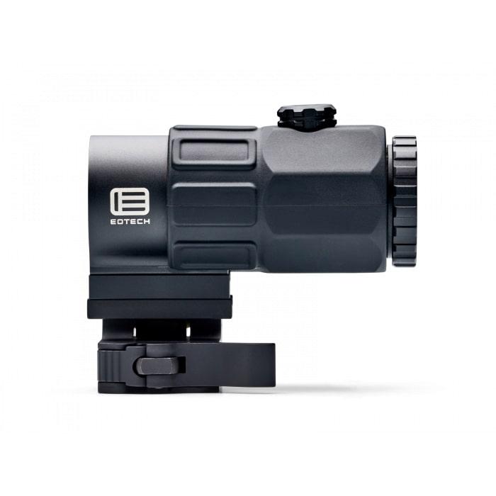 5 power magnifier with quick disconnect, switch to side (STS) mount  BLK