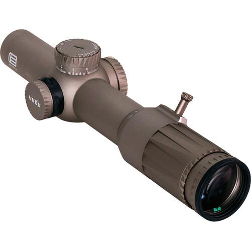 Vudu 1-10x28 FFP Riflescope - SR5 Reticle MRAD with Daylight Dot TAN/FDE