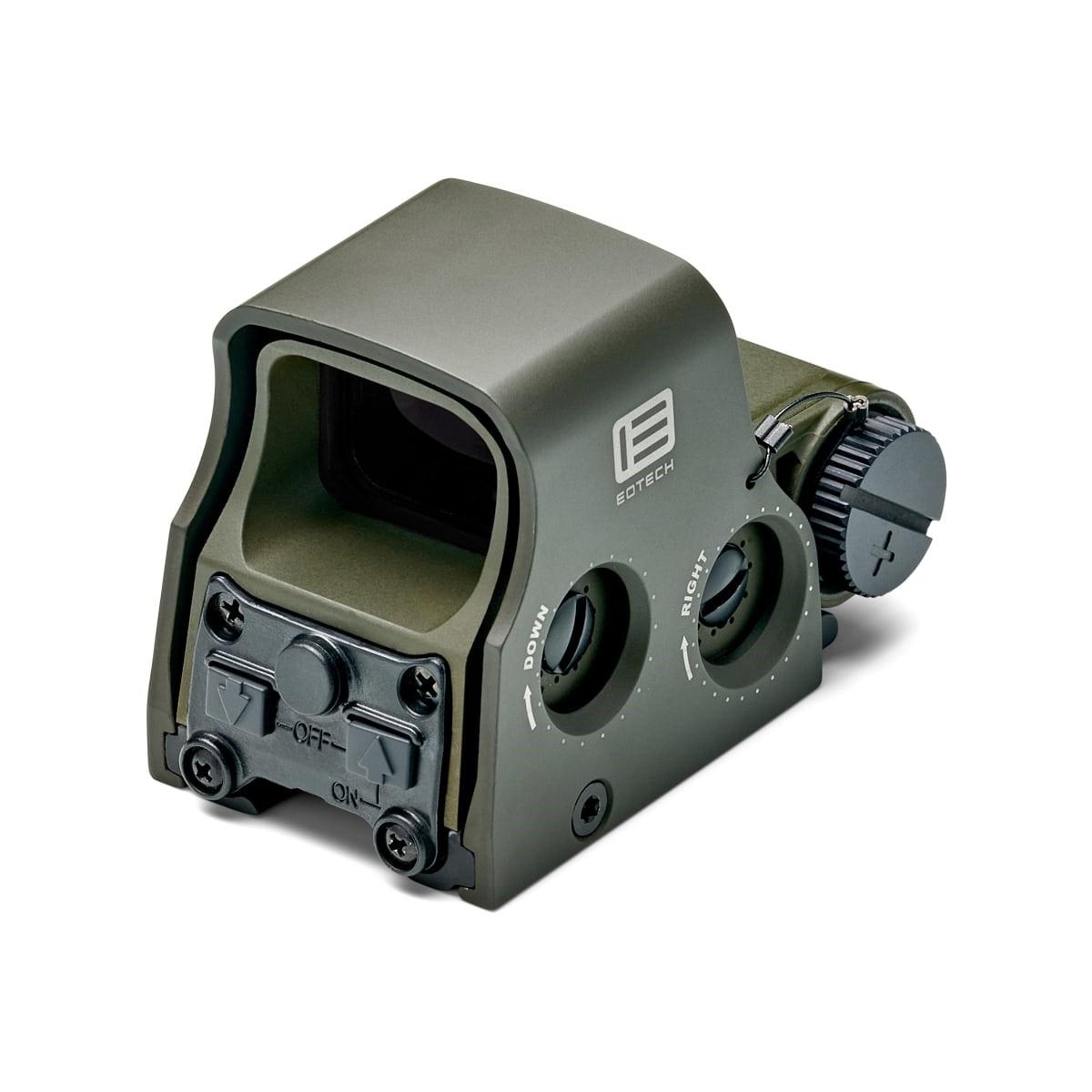 Single CR123 batteryreticle with 68 MOA ring and 1MOA dot Olive Drab Green