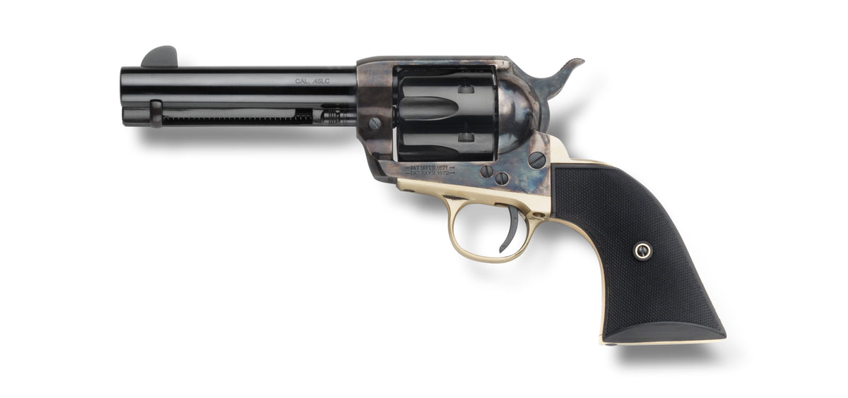 1873 GUNFIGHTER .357MAG 4 3/4IN CASE COLOR/ BLUEDBLACK RUBBER GRIP