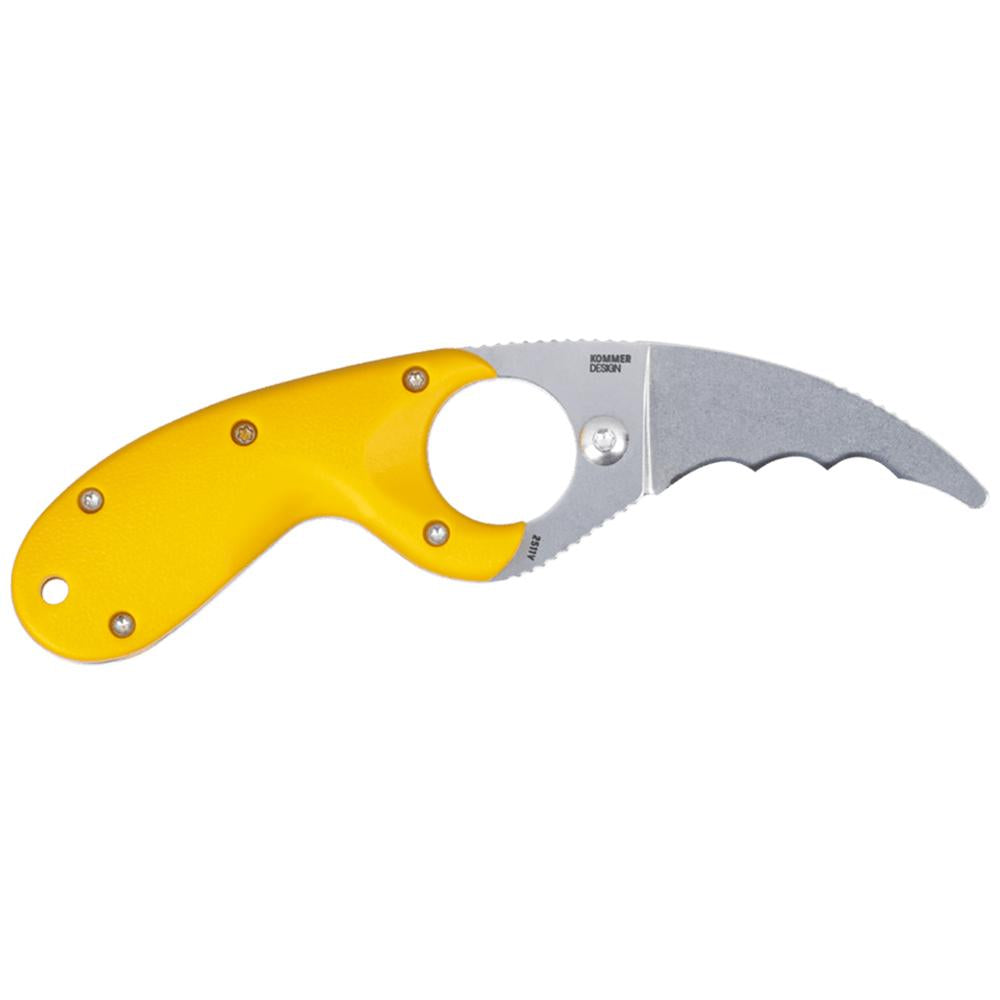 CRKT Bear Claw Yellow w/Veff Serrations  2.39in Fixed