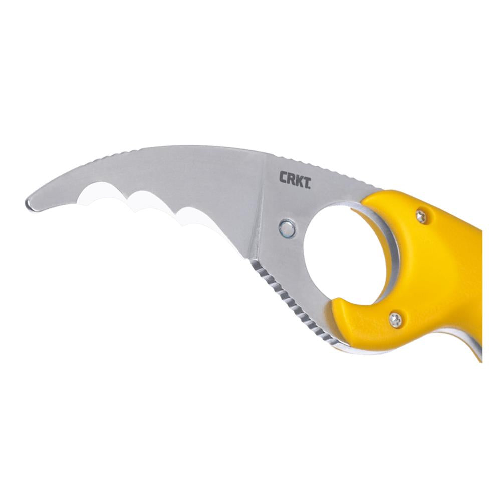 CRKT Bear Claw Yellow w/Veff Serrations  2.39in Fixed