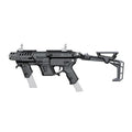 RECOVER TACTICAL PIX+ PG9 FRONT GUARD MG9 SR20 FOLDING BRACE+CR20 BLACK