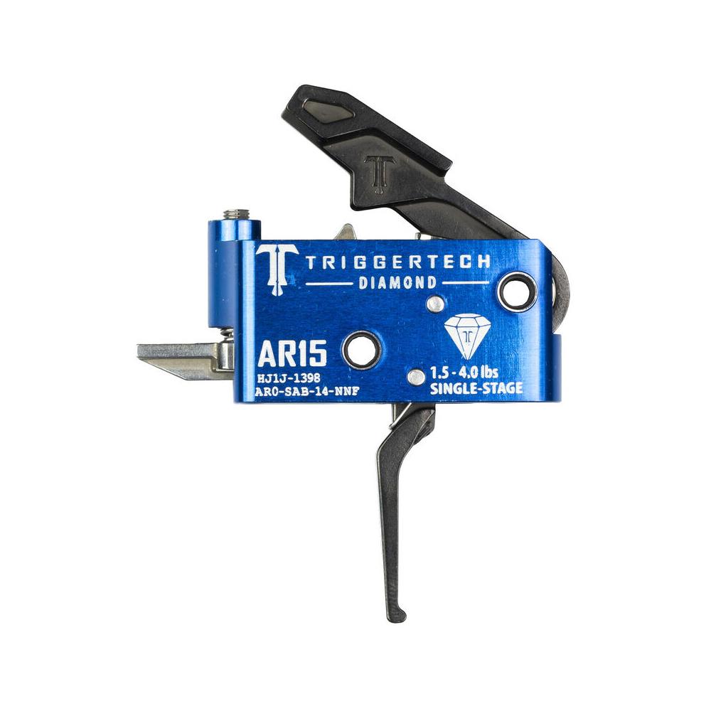 TriggerTech AR15 Single-Stage Diamond Flat Trigger AdmBlu Blk