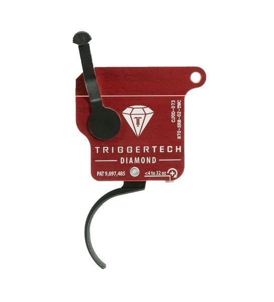 TRIGGERTECH REM 700 CLONE BLK DIAMOND CURVED TRIGGER SGL STAGE ADJ BLK/RED