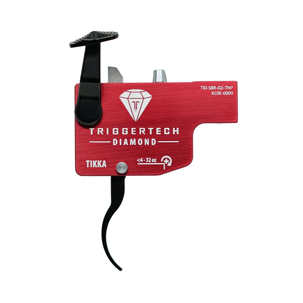 TriggerTech Diamond - Tikka -  Right Hand Red Curved Lever