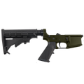 AR-15 Completed Lower Receiver with Adjustable M4 Stock Assembly & Lower Parts Installed - Magpul ODG