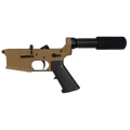 AR-15 Completed Lower Receiver with Pistol Buffer Tube Assembly & Lower Parts Installed- Cerakote Bronze