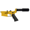 AR-15 Completed Lower Receiver with Pistol Buffer Tube Assembly & Lower Parts Installed - Cerakote Gold