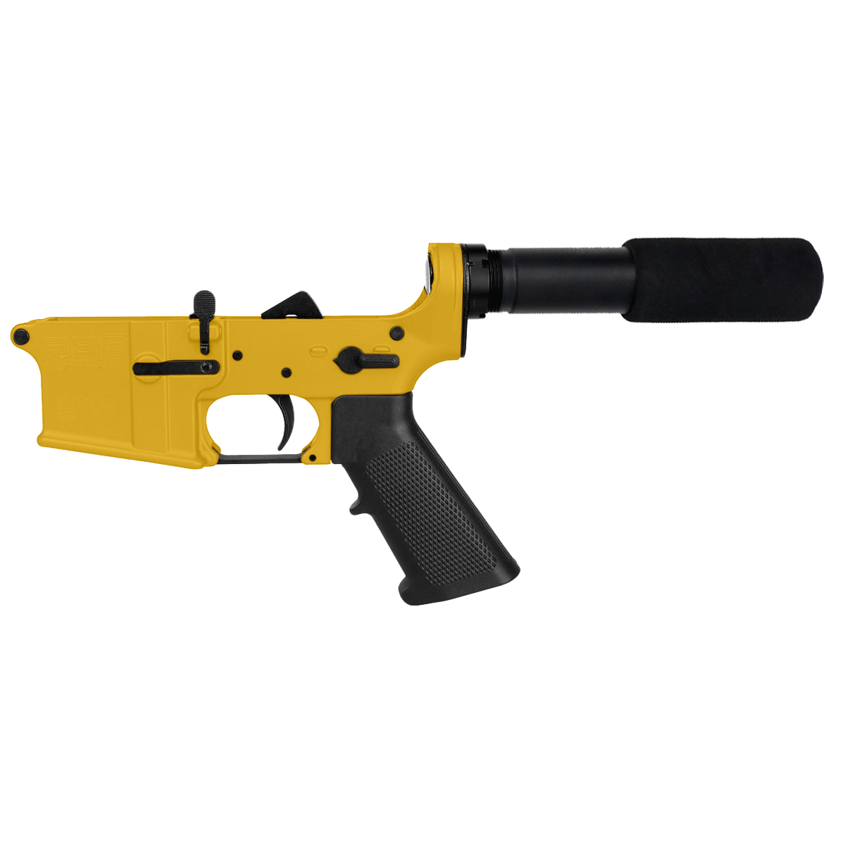 AR-15 Completed Lower Receiver with Pistol Buffer Tube Assembly & Lower Parts Installed - Cerakote Gold