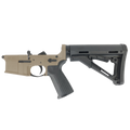 AR-15 Completed Lower Receiver with Collapsible Mil Spec Stock - Flat Dark Earth