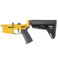 AR-15 Completed Lower Receiver with Adjustable Slim Line Stock - Gold
