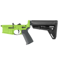 AR-15 Completed Lower Receiver with Adjustable Slim Line Stock - Zombie Green