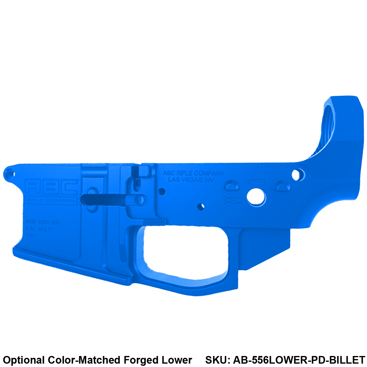 AR15 7.62x39 Micro Pistol Build Kit 5" Barrel 4" M-Lok Handguard - Flame Blue