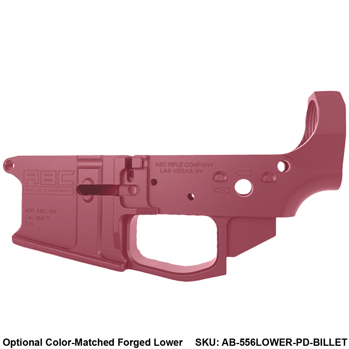 AR15 Billet Micro Pistol Build Kit 7.62x39mm 5" Barrel 5" M-Lok Handguard - Cranberry Frost
