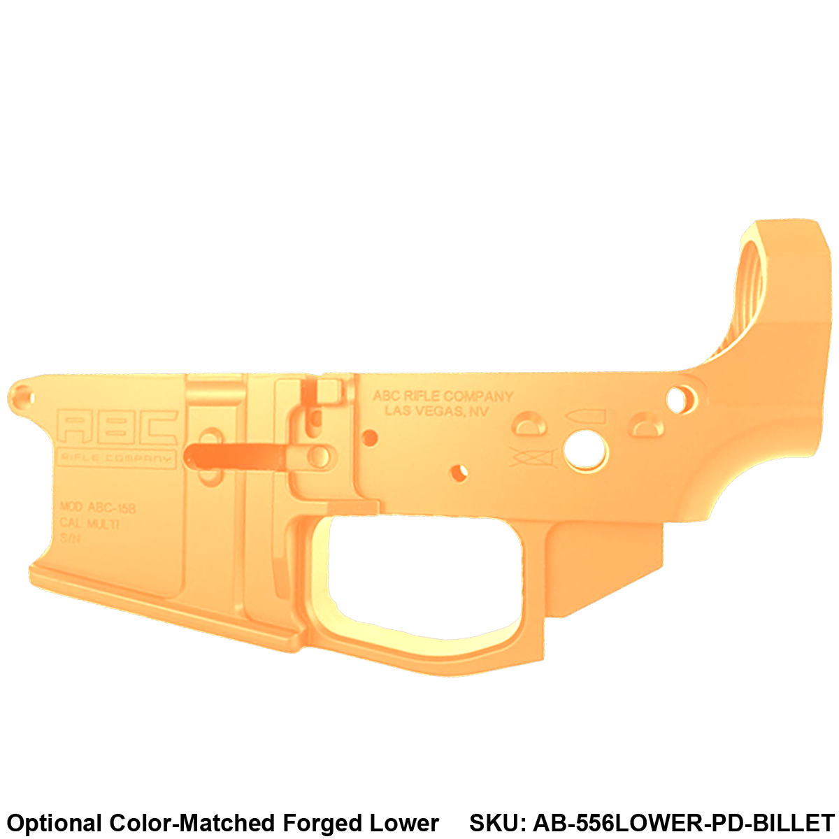 AR15 Billet Micro Pistol Build Kit .300 Blackout 5" Barrel 5" M-Lok Handguard - Tequila Sunrise Orange