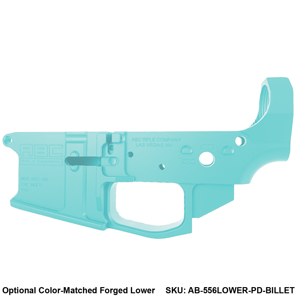 AR15 Billet Micro Pistol Build Kit 7.62x39mm 5" Barrel 5" M-Lok Handguard - Robins Egg Blue