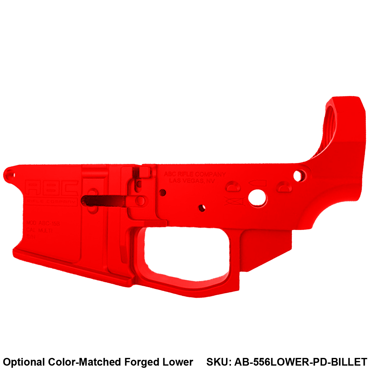 AR15 Billet Micro Pistol Build Kit .300 Blackout 5" Barrel 5" M-Lok Handguard - Red