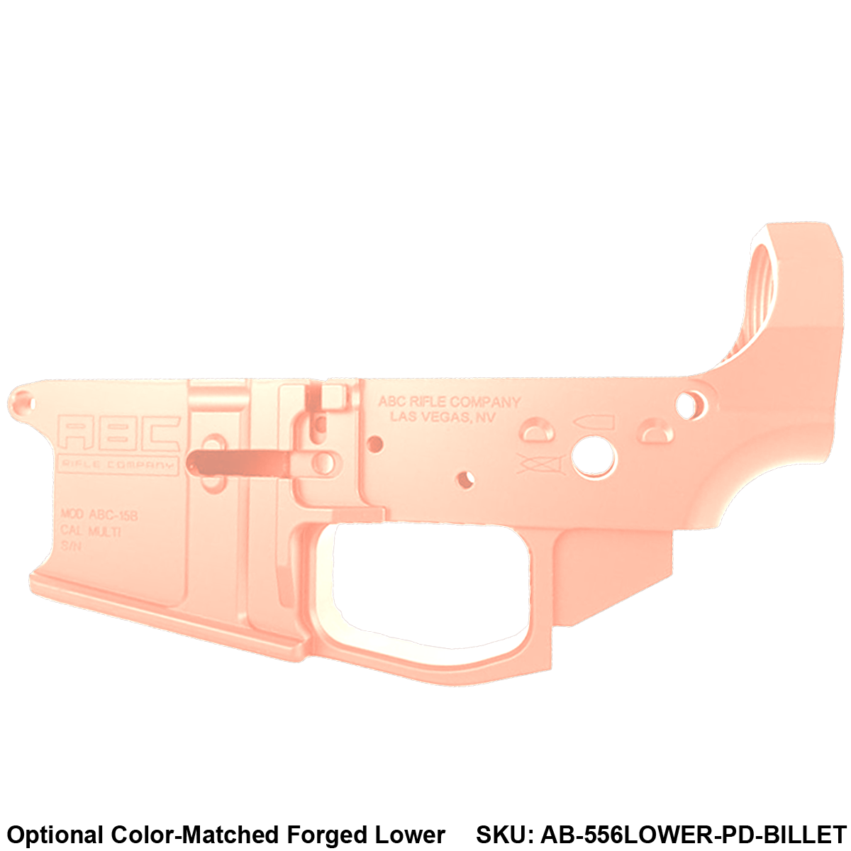 AR15 Micro Pistol Build Kit 556 NATO 5" Barrel 4" M-Lok Handguard - Rose Gold