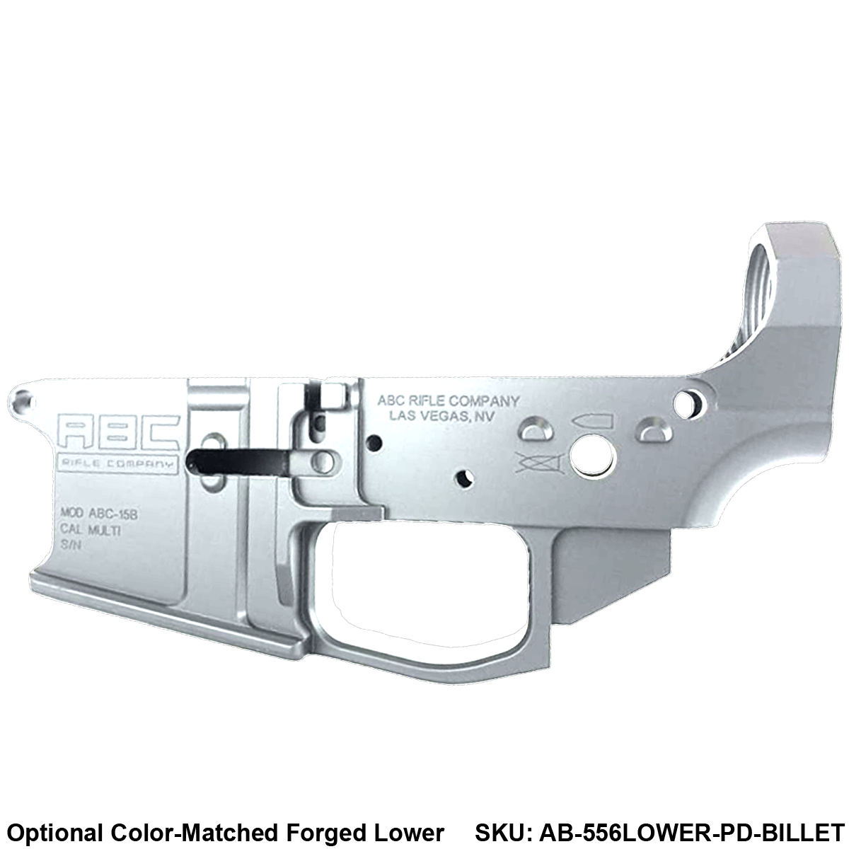 AR-15 Rifle Build Kit .223/556 NATO 16" Barrel 15" M-Lok Handguard - Tungsten Gray